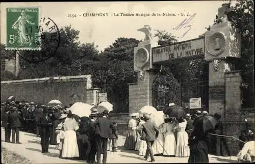 Ak Champigny sur Marne Val de Marne, Le Theatre Antique de la Nature