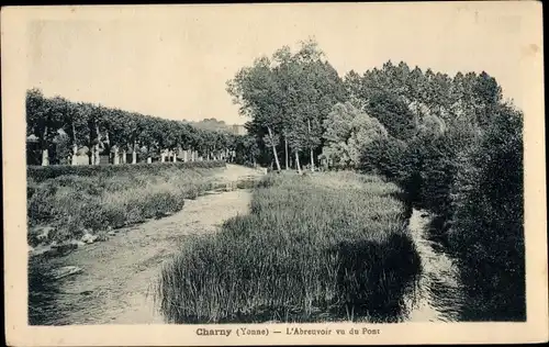 Ak Charny, Yonne, L´Abreuvoir vu du Pont