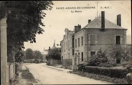 Ak Saint Amand de Vendome Loir et Cher, La Mairie