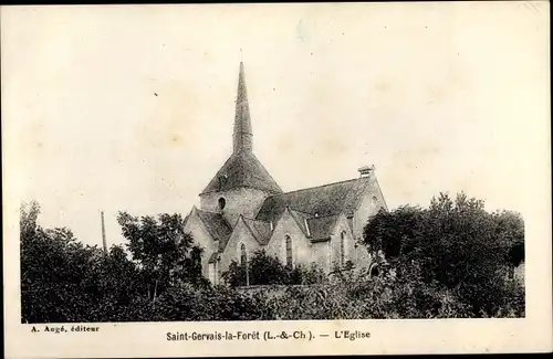 Ak Saint Gervais la Foret Loir et Cher, L'Eglise