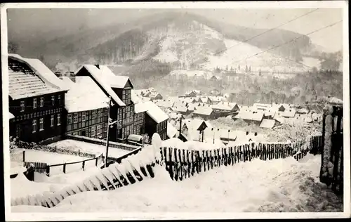 Ak Bad Lauterberg im Harz, Winterpartie