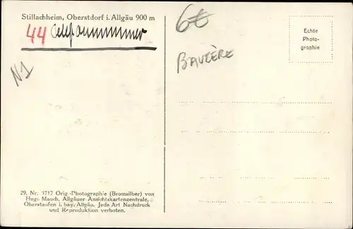 Ak Oberstdorf im Oberallgäu, Stillachheim