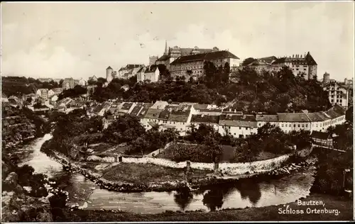 Ak Bautzen in der Oberlausitz, Stadtansicht mit Schloss Ortenburg