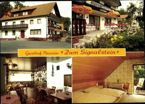 Ak Hundsdorf Rheinland Pfalz, Gasthof Zum Signalstein, Inneres, Anfahrtskarte