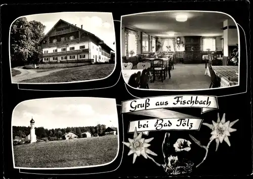 Fischbach bei Bad Tölz im Isartal Oberbayern, Gaststätte, Inneres, Teilansicht, Edelweiß