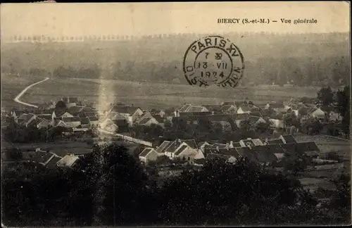 Ak Biercy Seine et Marne, Vue generale