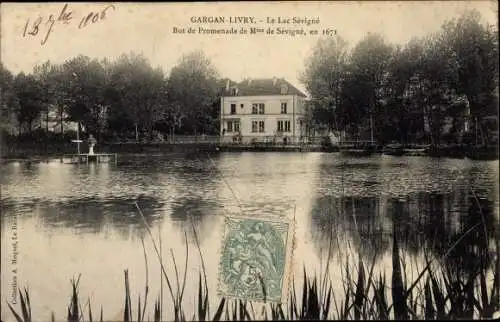 Ak Livry Gargan Seine Saint Denis, Lac Sévigné, But de Promenade de Mme de Sévigné