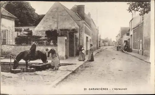 Ak Garancieres Yvelines, L'Abreuvoir, Cheval