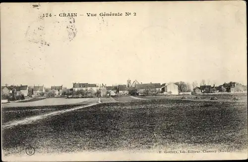 Ak Crain, Yonne, Vue Générale
