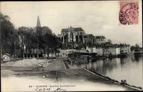 Ak Auxerre Yonne, Quartier Saint-Germain