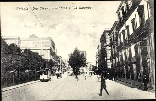 Ak Catania Sicilia, Via Stesicoro, Etnea e Via Caronda
