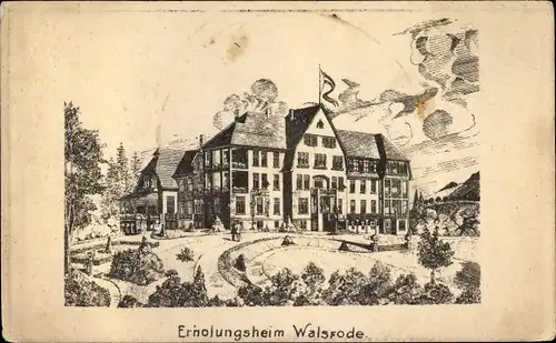 Künstler Ak Walsrode im Heidekreis, Erholungsheim, Außenansicht