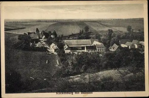 Ak Kuckenburg Obhausen Sachsen Anhalt, Ort mit Bahnhof