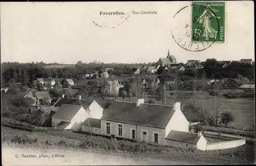 Ak Faverolles Loir-et-Cher, Vue Generale