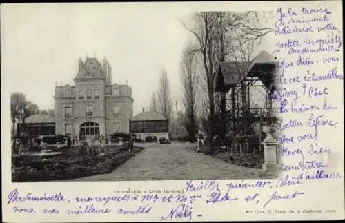 Ak Livry Gargan Seine Saint Denis, un Chateau, vue extérieure