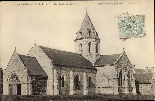 Ak Sainte Marie Laumont Calvados, L'Eglise