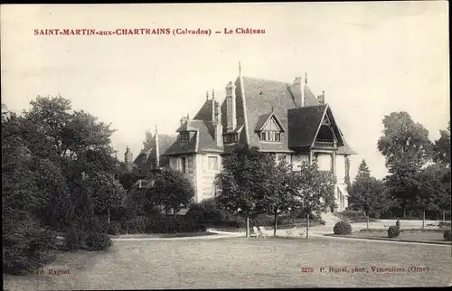 Ak Roncheville Saint Martin aux Chartrains Calvados, Le Chateau