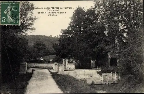 Ak Martin de Fresnay L'Oudon Calvados, L'Eglise