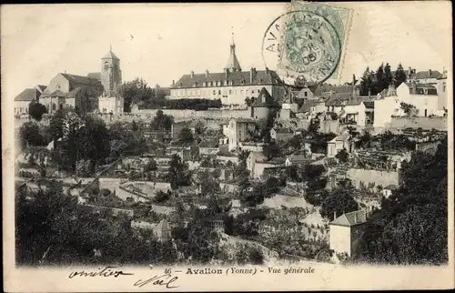 Ak Avallon Yonne, Vue générale