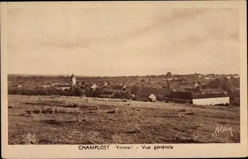 Ak Champlost, Yonne, Vue générale