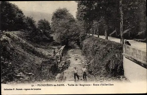 Ak Plombières les Bains Lothringen Vosges, Vallee de l'Augronne, Route d'Aillevillers