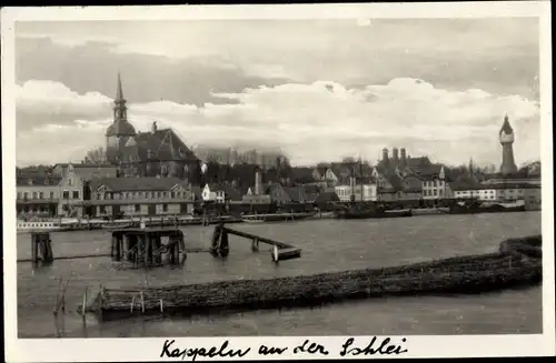 Ak Kappeln an der Schlei, Panorama vom Ort, Wasserturm