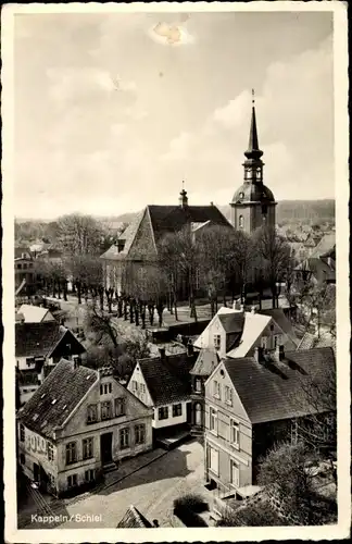 Ak Kappeln an der Schlei, Kirche, Blick über die Dächer der Stadt