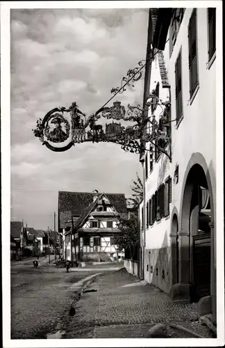 Ak Weisweil Baden Württemberg, Gasthaus zum Erbprinzen, Wirtshausschild