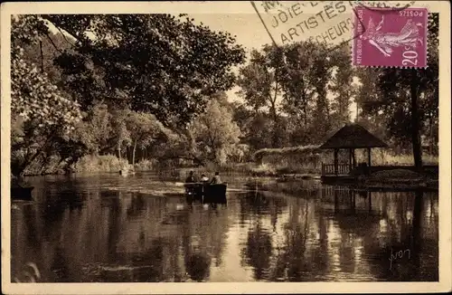 Ak Moret Seine et Marne, Les bords du Loing