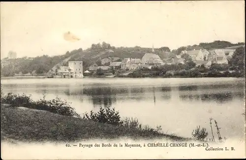 Ak Chenillé Changé Chenillé Champteussé, Paysage des Bords de la Mayenne