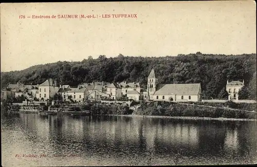 Ak Chenehutte les Tuffeaux Chênehutte Trèves Cunault, Partie am Wasser