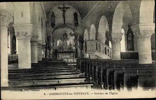 Ak Chenehutte les Tuffeaux Chênehutte Trèves Cunault, Interieur de l'Eglise