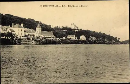 Ak Chenehutte les Tuffeaux Chênehutte Trèves Cunault, L'Eglise et le Chateau