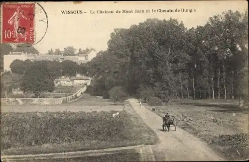 Ak Wissous Essonne, Le Chateau de Mont Jean et le Chemin de Rungis, Kutsche