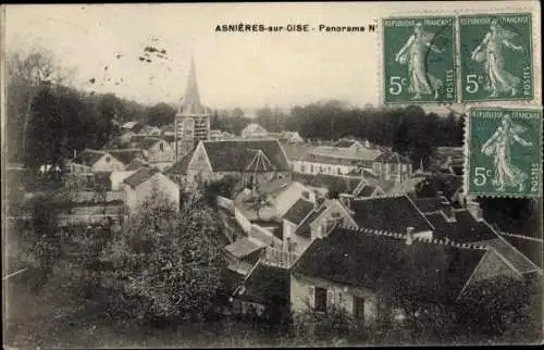 Ak Asnières-sur-Oise Val d'Oise, Panorama