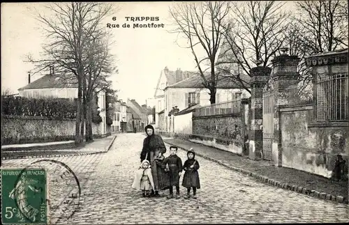 Ak Trappes Yvelines, Rue de Montfort