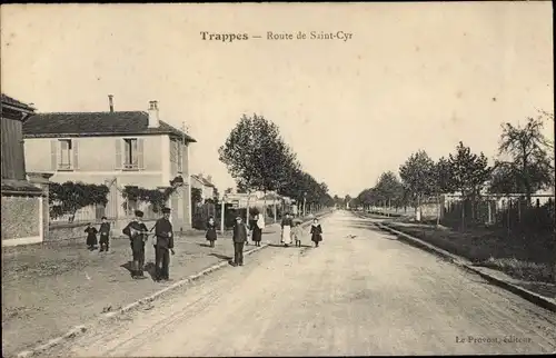 Ak Trappes Yvelines, Route de Saint Cyr