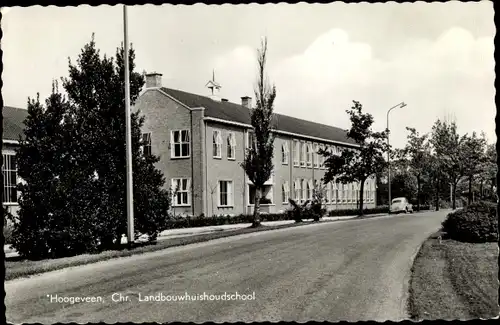 Foto Ak Hoogeveen Drenthe Niederlande, Chr Landbouwhuishoudschool