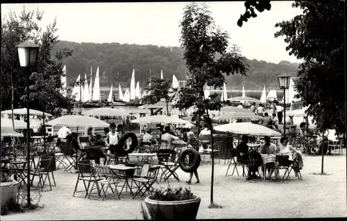 Ak Neubrandenburg in Mecklenburg Vorpommern, Tollensee, Terrassenpartie