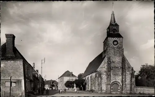 Ak Le Gault-du-Perche Loir-et-Cher, Rue Principale, l'Eglise