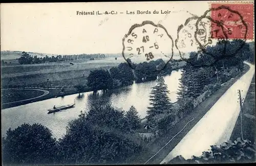 Ak Fréteval Loir et Cher, Les Bords du Loir