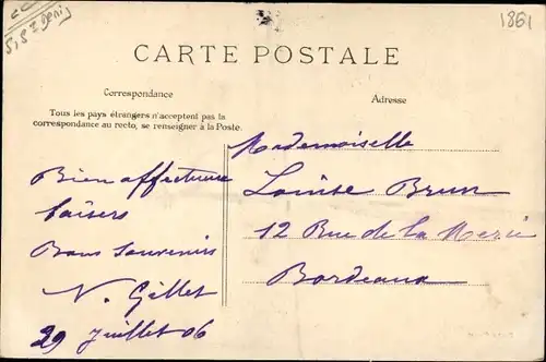 Passepartout Ak Coubron Seine Saint Denis, vue d'ensemble, prise du Chateau, fleurs