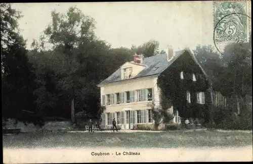 Ak Coubron Seine Saint Denis, Le Chateau, vue générale, forêt