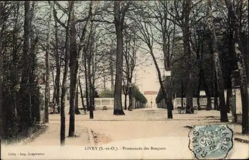 Ak Livry Gargan Seine Saint Denis, Promenade des Bosquets