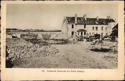 Ak Drancy Seine Saint Denis, Ferme et Redoute du Petit Drancy, vue générale