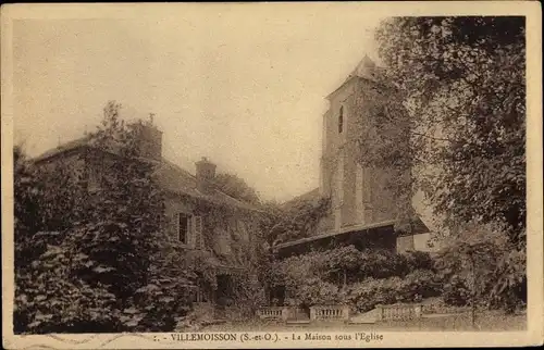 Ak Villemoisson sur Orge Essonne, La Maison sous L'Eglise