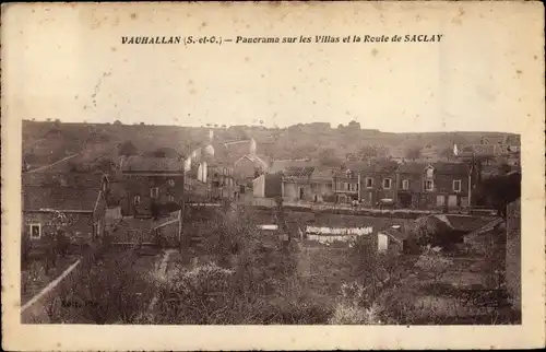 Ak Vauhallan Essonne, Panorama sur les Villas et la Route de Saclay