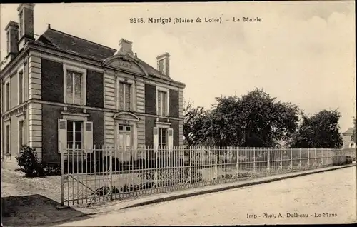 Ak Marigné Les Hauts d’Anjou Maine et Loire, La Mairie