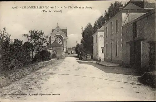 Ak Le Marillais Maine et Loire, La Chapelle et le Bourg