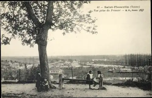 Ak St Florentin, Yonne, Vue prise du Prieuré